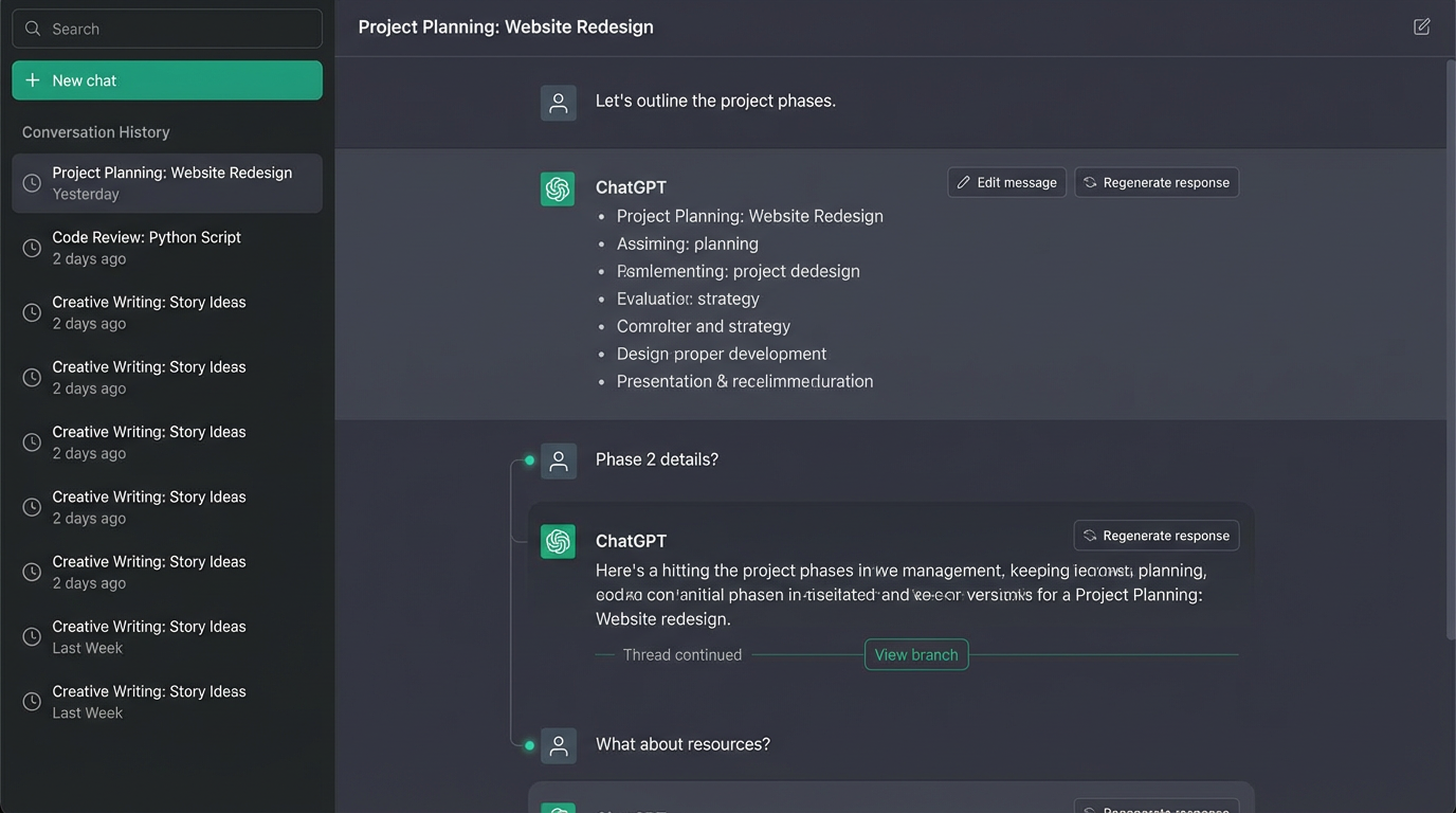 ChatGPT Conversation Threading - Multi-Turn Dialogue Management