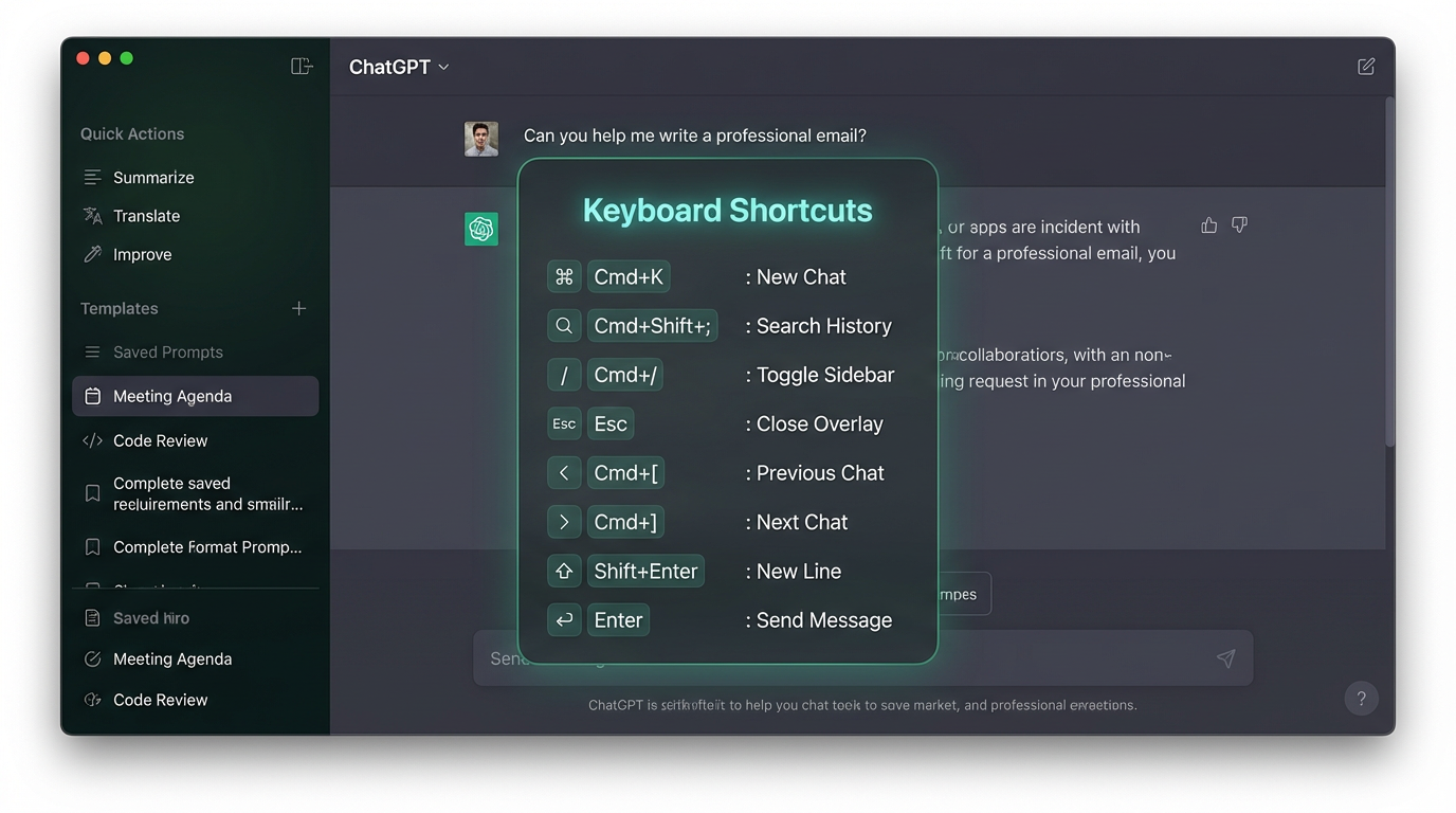 ChatGPT Time-Saving Tips - Keyboard Shortcuts and Templates