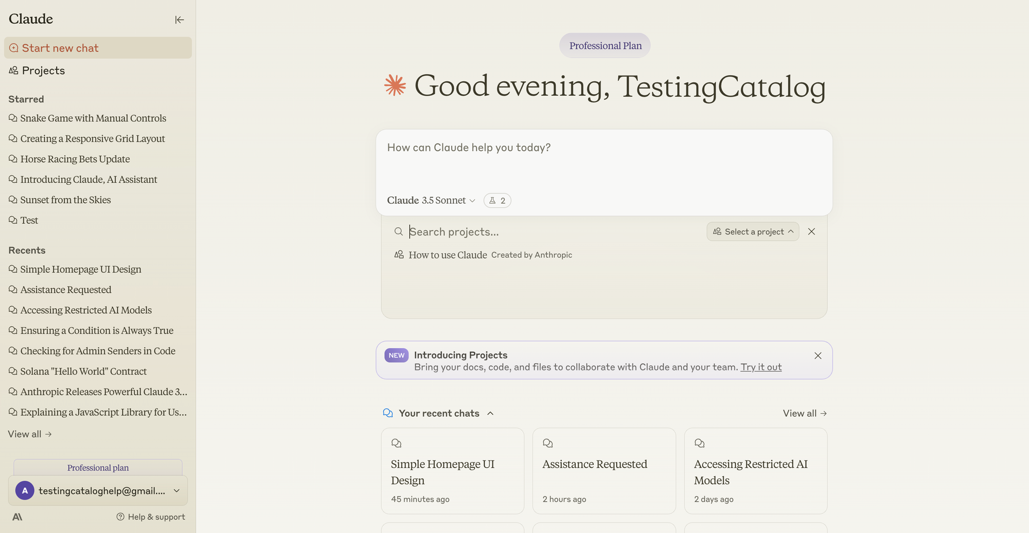 Claude Projects Feature