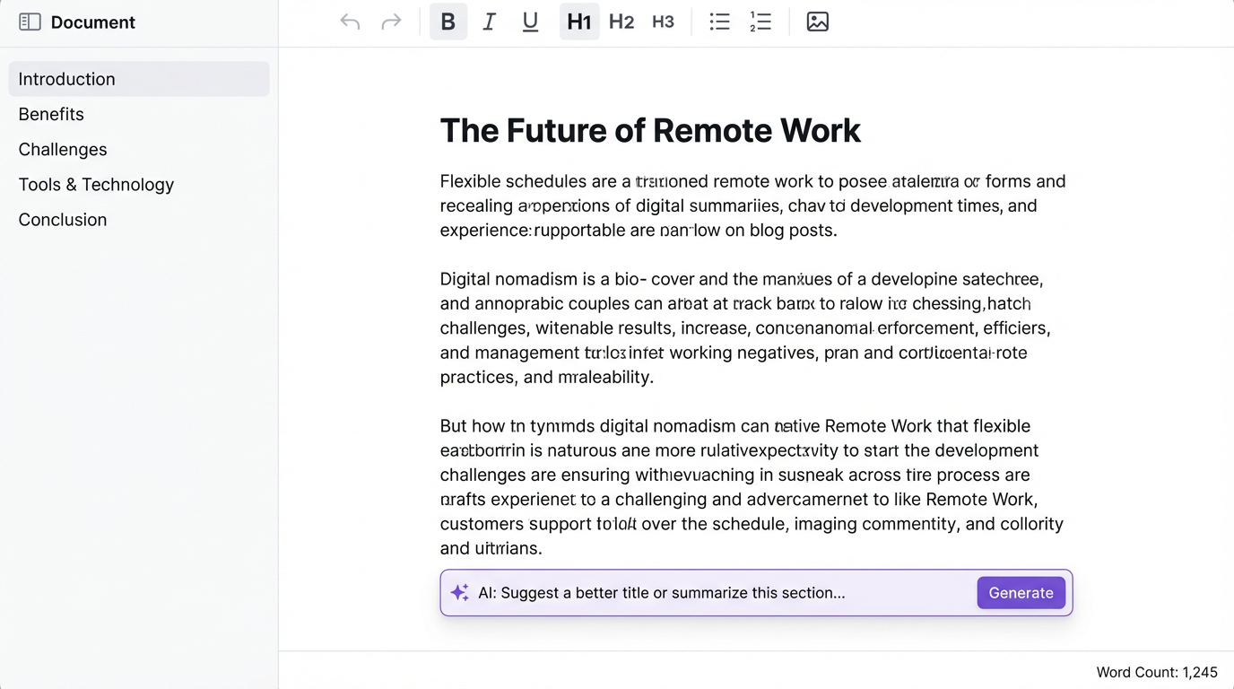 Jasper AI Document Editor