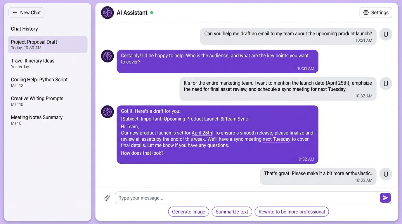 Jasper AI Chat Interface