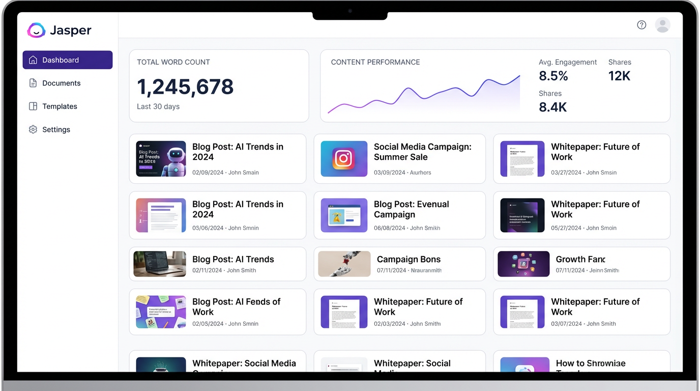 Jasper AI Dashboard