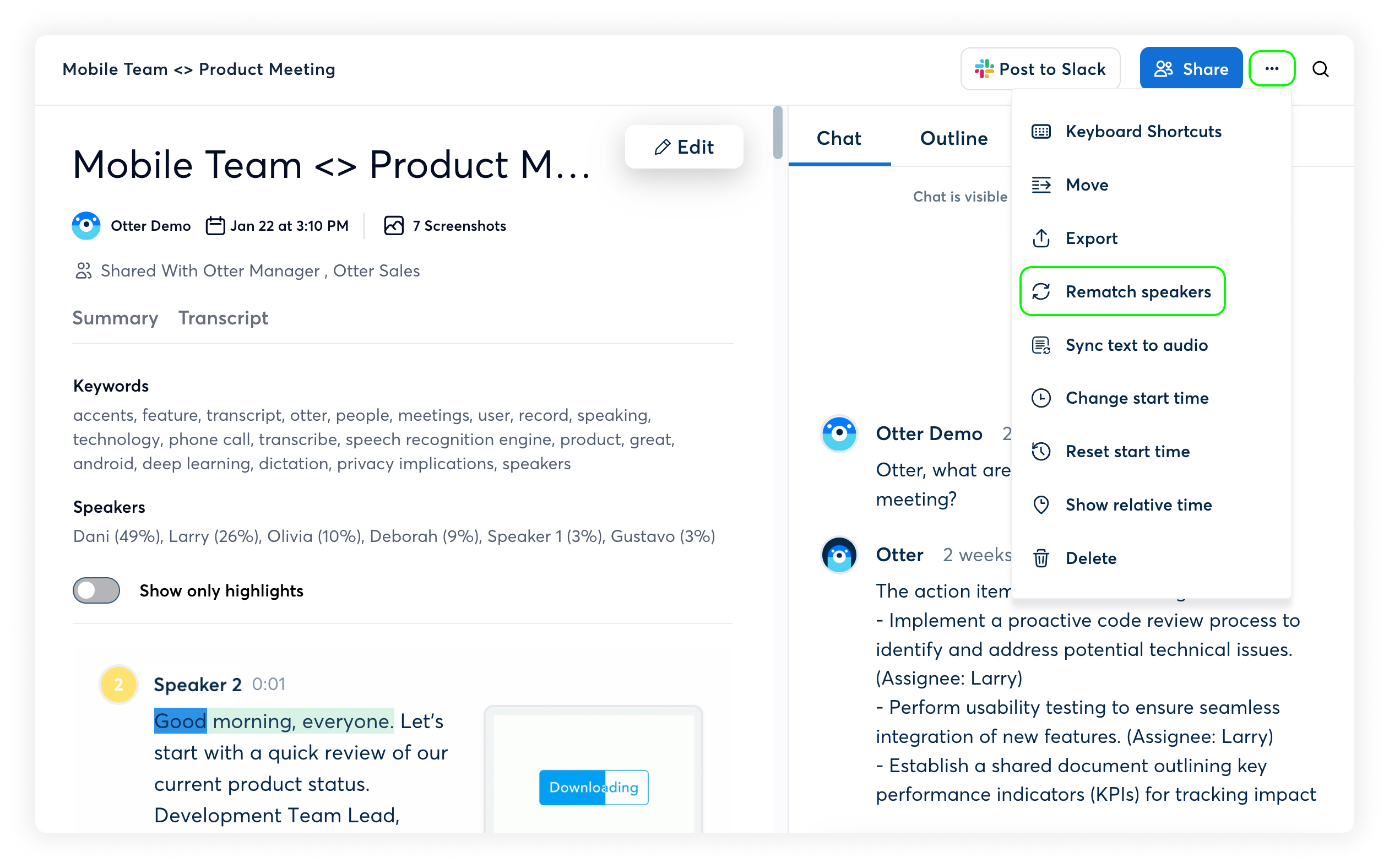 Speaker Identification Feature
