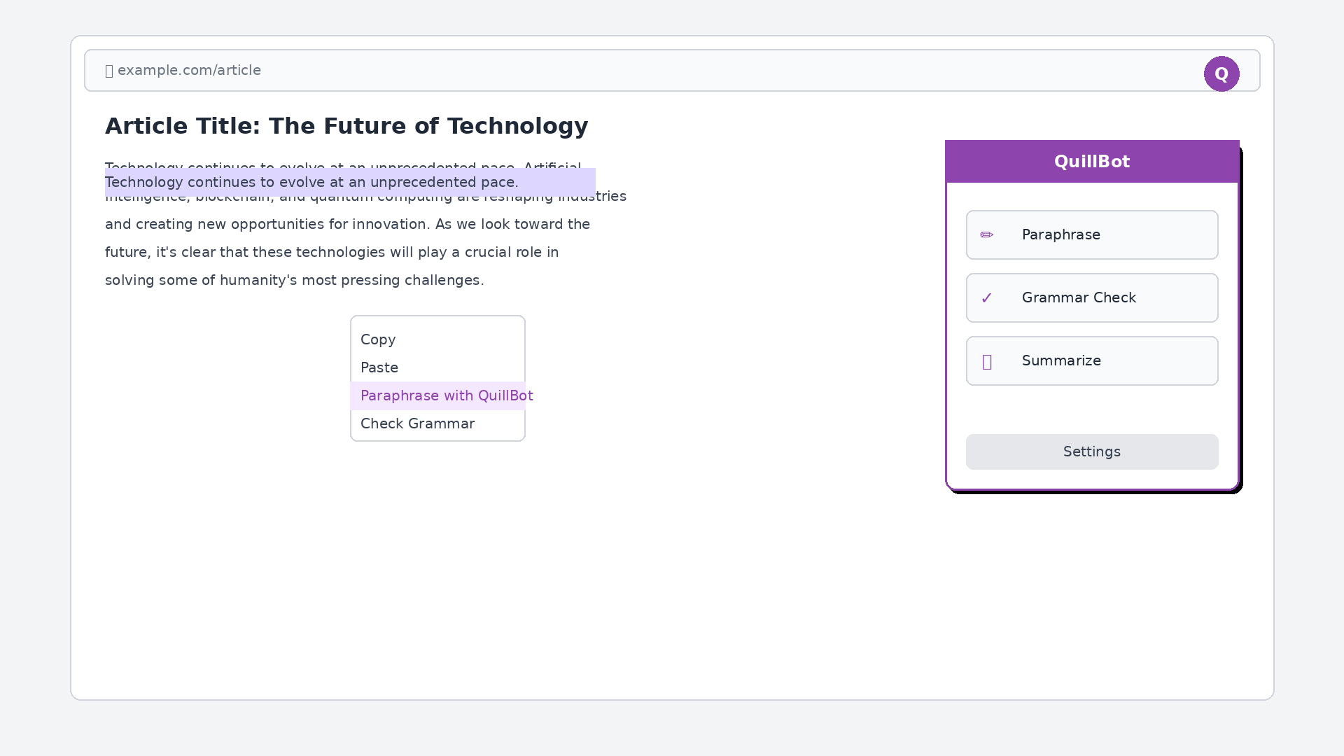 quillbot chrome extension