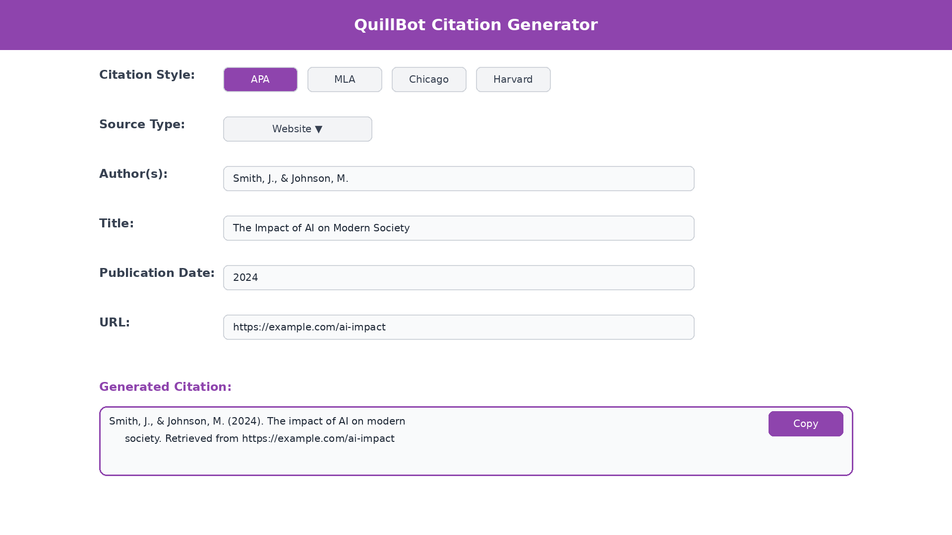 quillbot citation generator