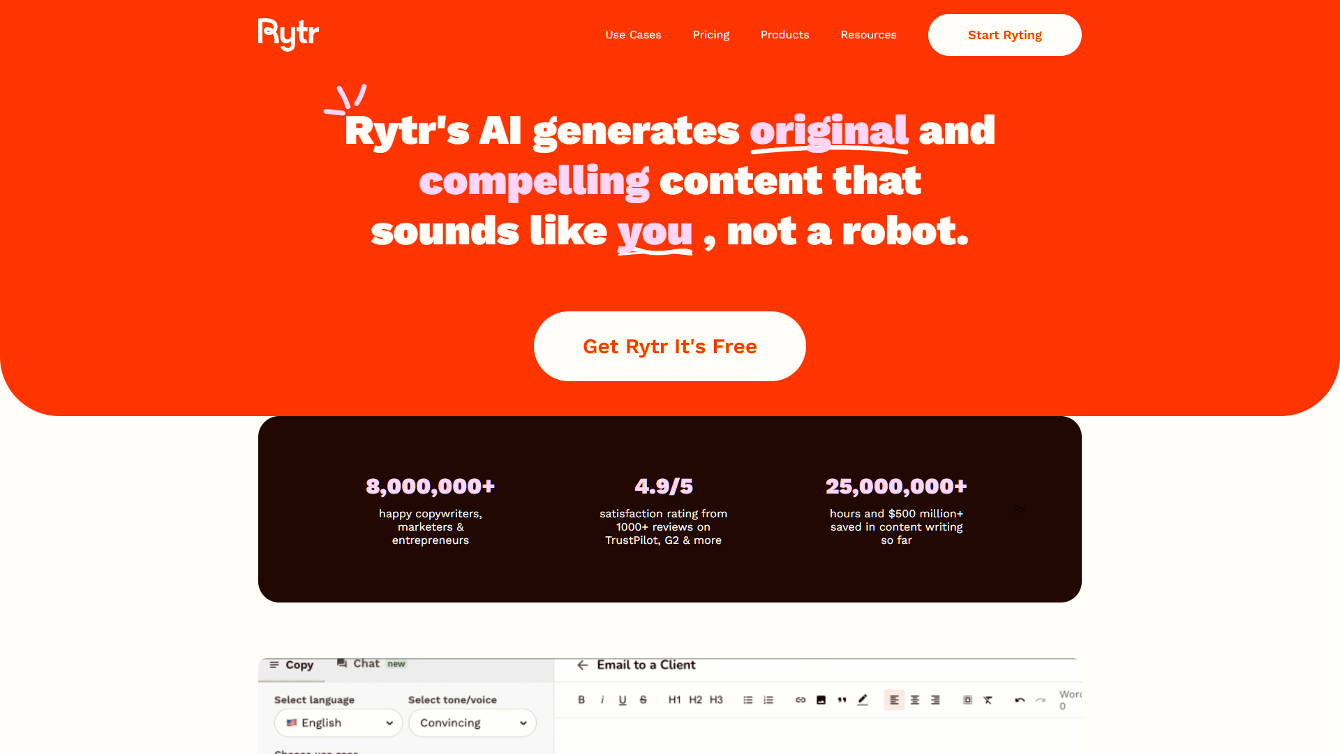 Rytr Dashboard